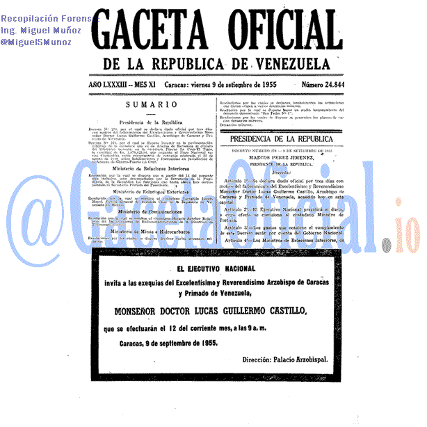 Gaceta Oficial 24844 del 9 Septiembre 1955