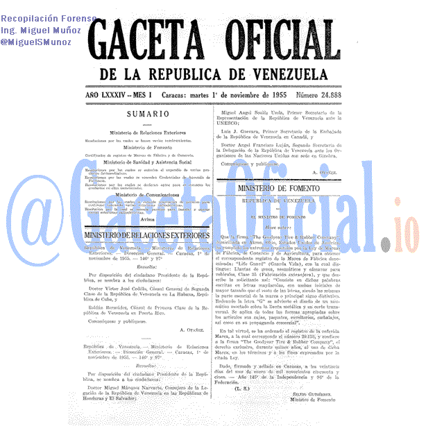 Gaceta Oficial 24888 del 1 Noviembre 1955