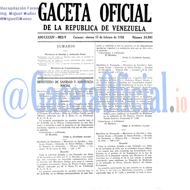Gaceta Oficial 24981 del 17 Febrero 1956