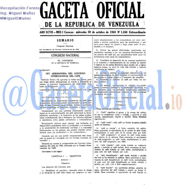 Gaceta Oficial 1246 del 30 Octubre 1968