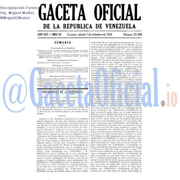 Gaceta Oficial 27240 del 7 Septiembre 1963