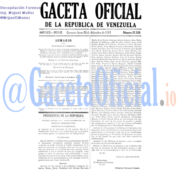 Gaceta Oficial 27328 del 23 Diciembre 1963
