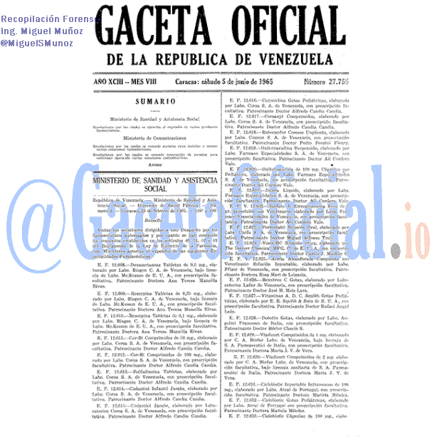 Gaceta Oficial 27755 del 5 Junio 1965