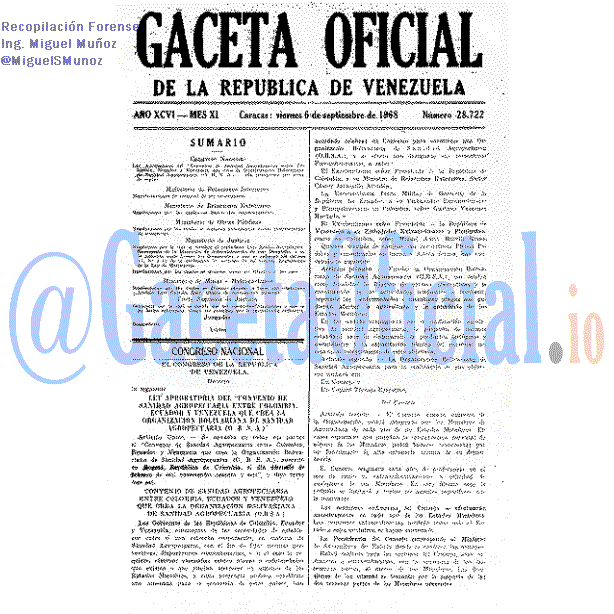 Gaceta Oficial 28722 del 6 Septiembre 1968