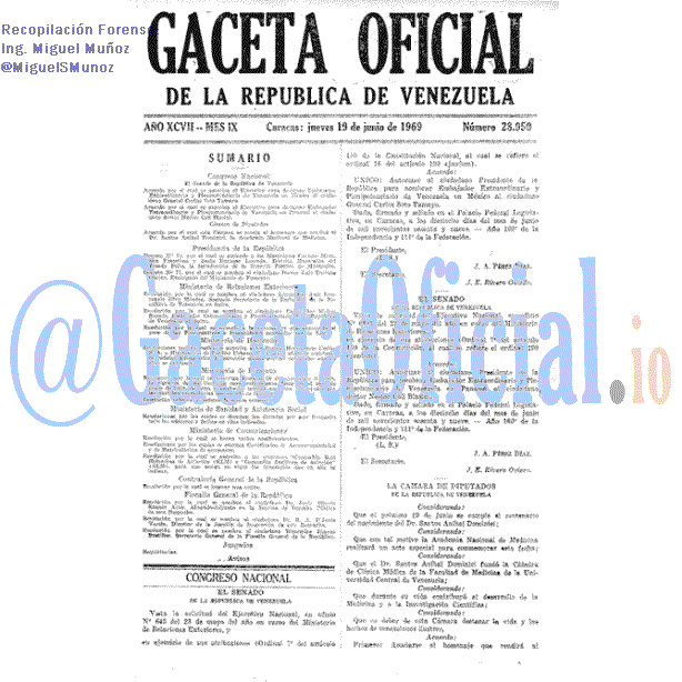 Gaceta Oficial 28950 del 19 Junio 1969