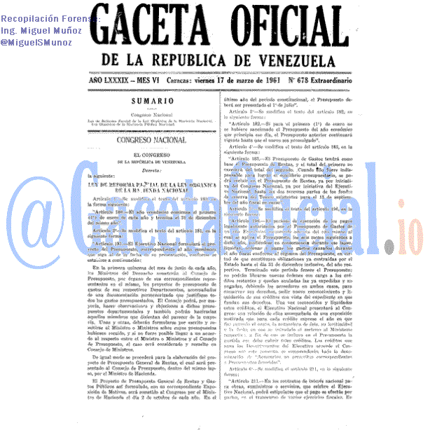 Gaceta Oficial 678 del 17 Marzo 1961