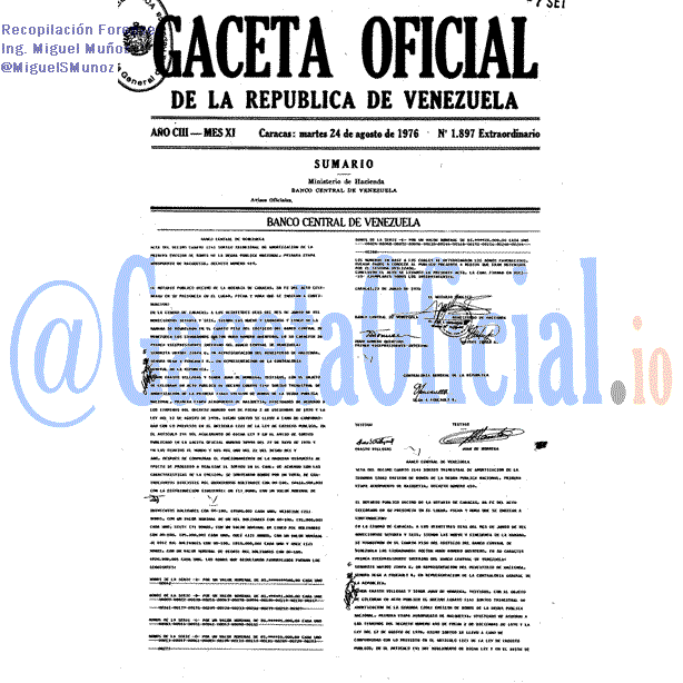 Gaceta Oficial 1897 del 24 Agosto 1976