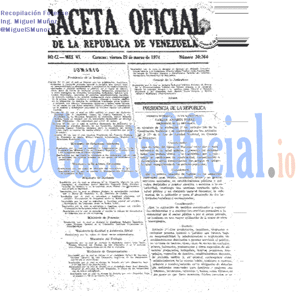 Gaceta Oficial 30364 del 29 Marzo 1974