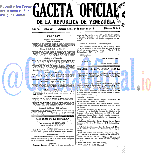 Gaceta Oficial 30646 del 14 Marzo 1975