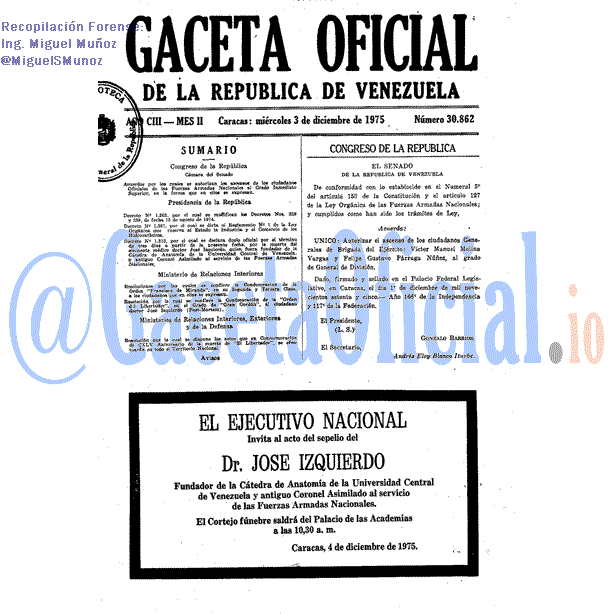 Gaceta Oficial 30862 del 3 Diciembre 1975