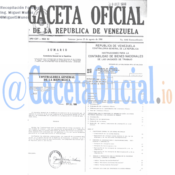 Gaceta Oficial 4042 del 25 Agosto 1988