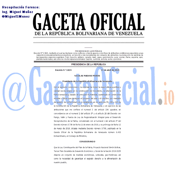 Gaceta Oficial 6450 del 17 Abril 2019