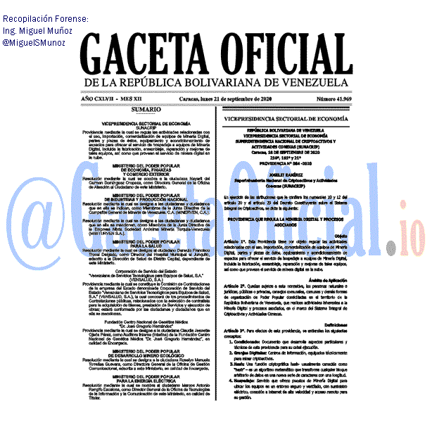 Gaceta Oficial 41969 del 21 septiembre 2020