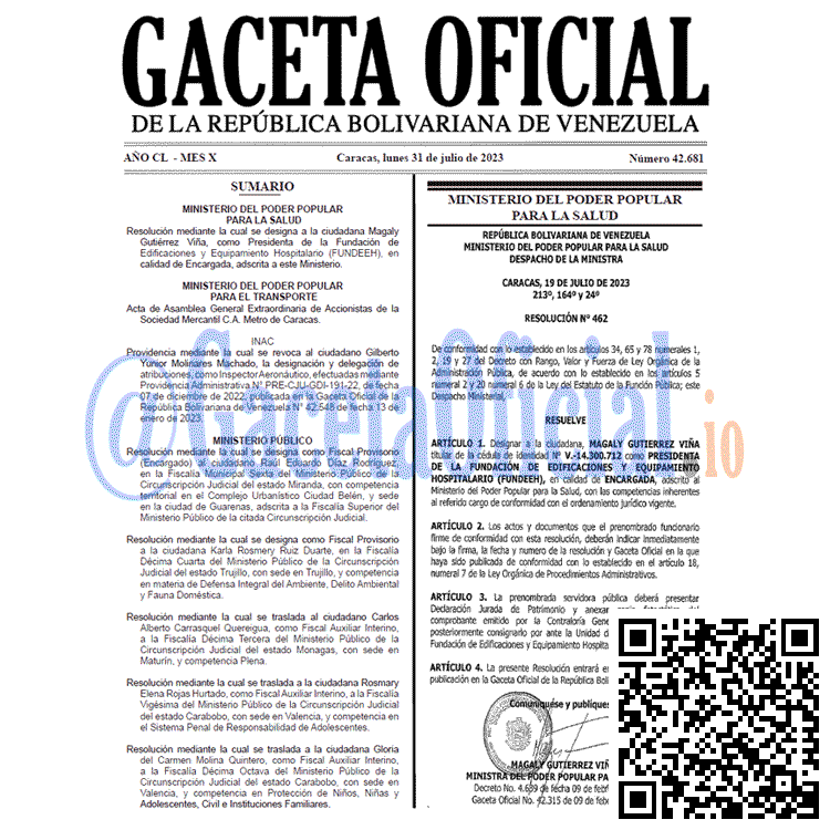 Venezuela Gaceta Oficial 42681 del 31 julio 2023 Gaceta Oficial, Gaceta 42681, Gaceta 42681 HD, Gaceta #42681, Gaceta Oficial Venezuela #42681
