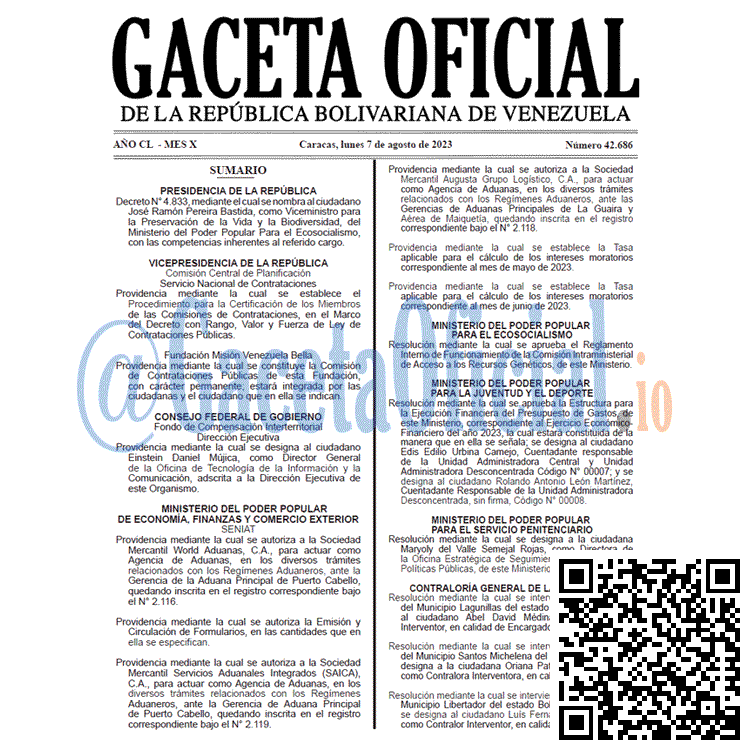 Gaceta Oficial, Gaceta 42686, Gaceta 42686 HD, Gaceta #42686, Gaceta Oficial Venezuela #42686