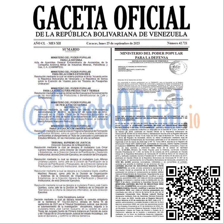 Gaceta Oficial, Gaceta 42721, Gaceta 42721 HD, Gaceta #42721, Gaceta Oficial Venezuela #42721