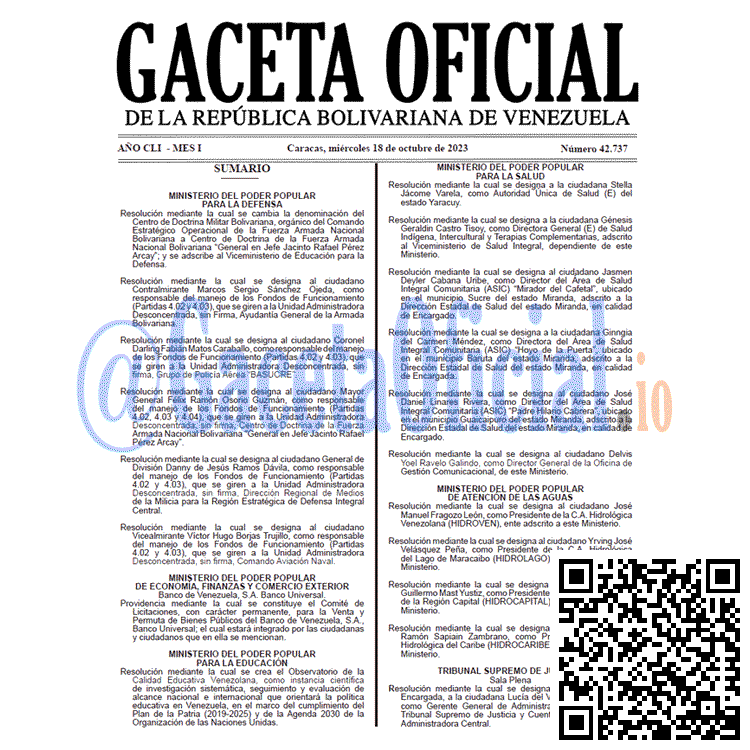 Gaceta Oficial, Gaceta 42737, Gaceta 42737 HD, Gaceta #42737, Gaceta Oficial Venezuela #42737