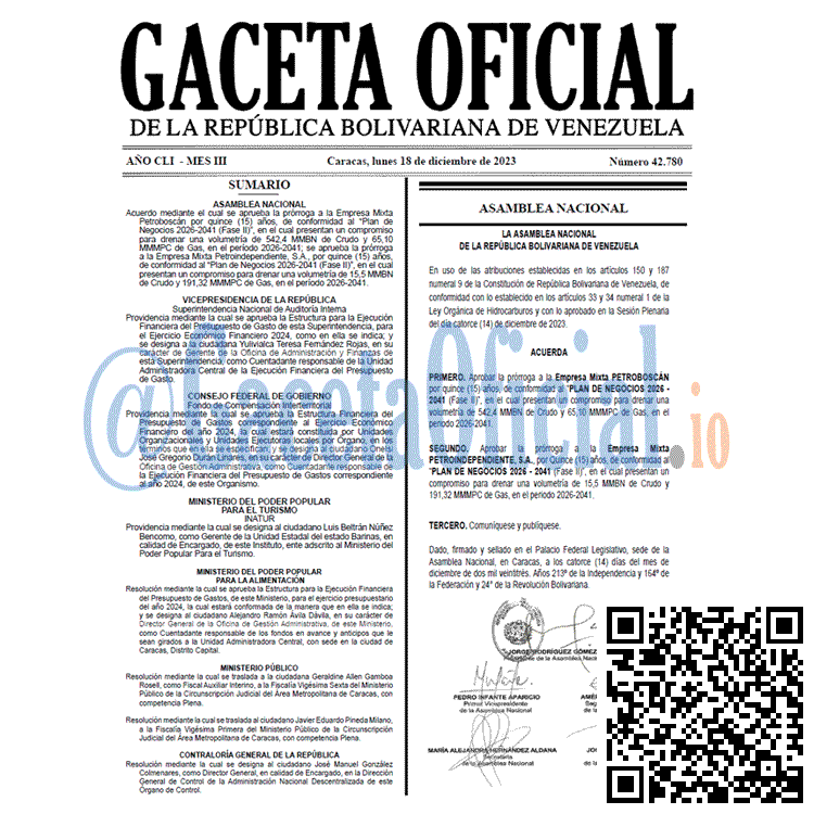 Gaceta Oficial, Gaceta 42780, Gaceta 42780 HD, Gaceta #42780, Gaceta Oficial Venezuela #42780