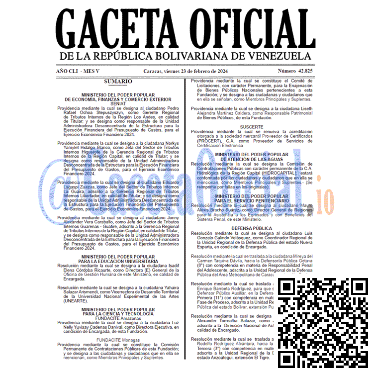 Gaceta Oficial, Gaceta 42825, Gaceta 42825 HD, Gaceta #42825, Gaceta Oficial Venezuela #42825