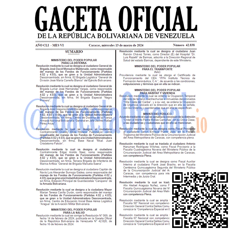 Venezuela Gaceta Oficial 42838 del 13 Marzo 2024 Gaceta Oficial, Gaceta 42838, Gaceta 42838 HD, Gaceta #42838, Gaceta Oficial Venezuela #42838