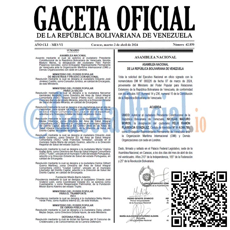 Gaceta Oficial, Gaceta 42850, Gaceta 42850 HD, Gaceta #42850, Gaceta Oficial Venezuela #42850