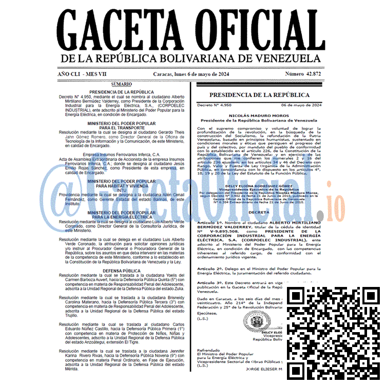 Venezuela Gaceta Oficial 42872 del 6 mayo 2024 Gaceta Oficial, Gaceta 42872, Gaceta 42872 HD, Gaceta #42872, Gaceta Oficial Venezuela #42872