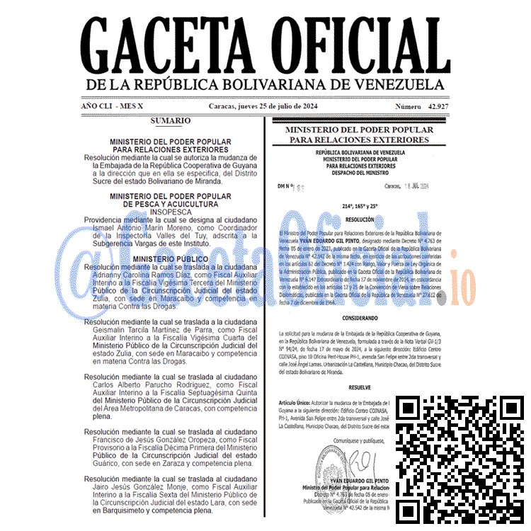 Gaceta Oficial, Gaceta 42927, Gaceta 42927 HD, Gaceta #42927, Gaceta Oficial Venezuela #42927