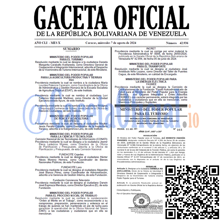 Gaceta Oficial, Gaceta 42936, Gaceta 42936 HD, Gaceta #42936, Gaceta Oficial Venezuela #42936