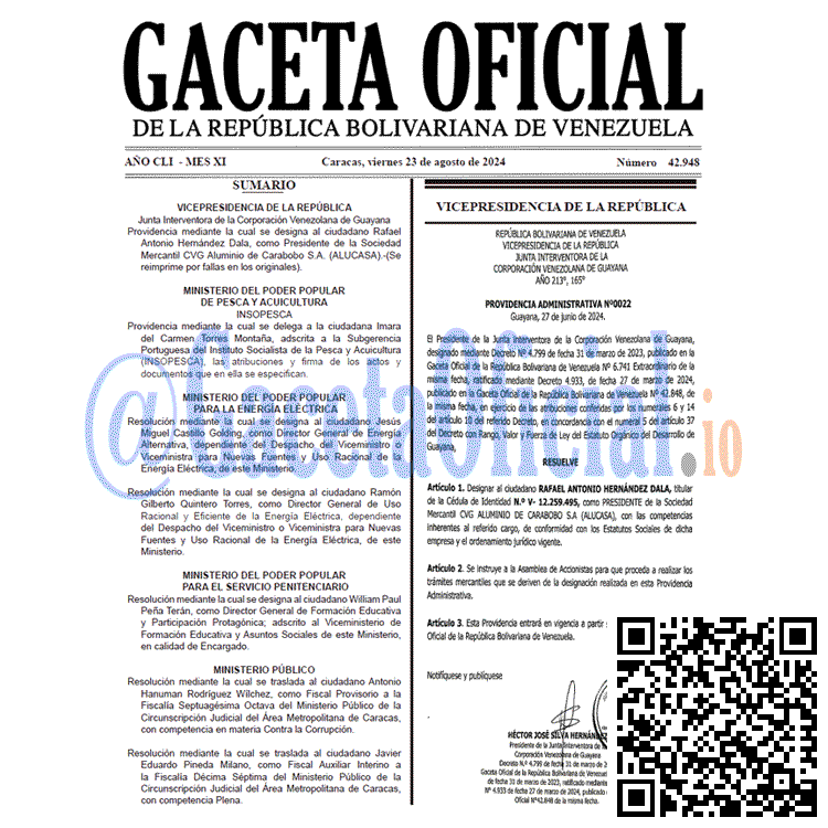 Gaceta Oficial, Gaceta 42948, Gaceta 42948 HD, Gaceta #42948, Gaceta Oficial Venezuela #42948