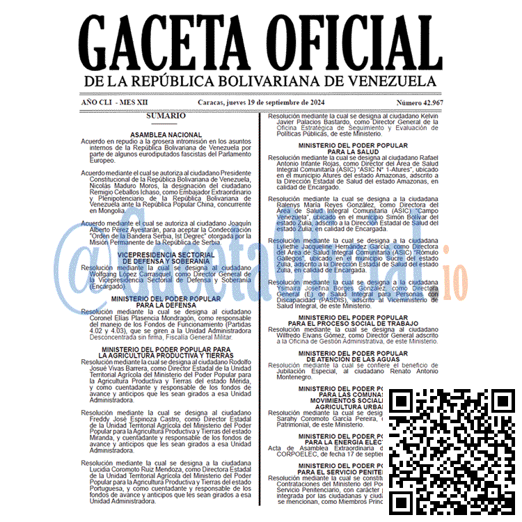 Gaceta Oficial, Gaceta 42967, Gaceta 42967 HD, Gaceta #42967, Gaceta Oficial Venezuela #42967