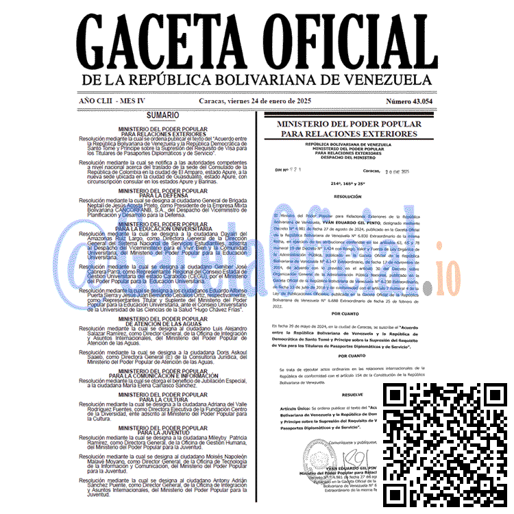 Gaceta Oficial, Gaceta 43054, Gaceta 43054 HD, Gaceta #43054, Gaceta Oficial Venezuela #43054