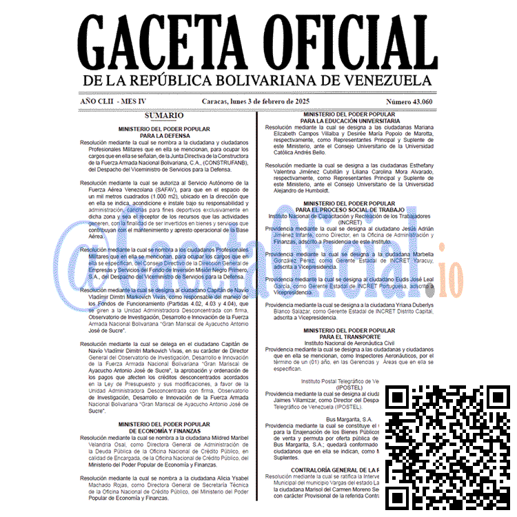 Gaceta Oficial, Gaceta 43060, Gaceta 43060 HD, Gaceta #43060, Gaceta Oficial Venezuela #43060