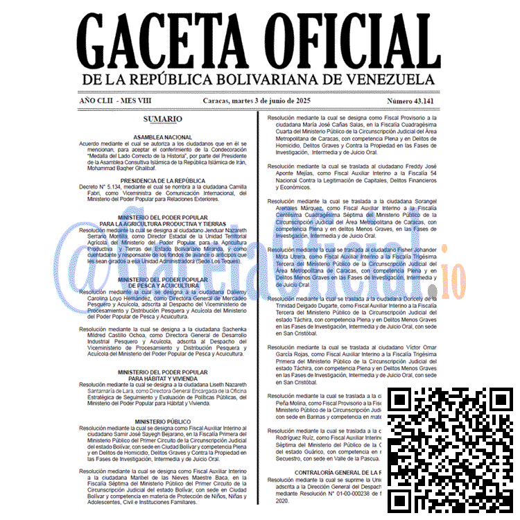 Venezuela Gaceta Oficial 43141 del 03 junio 2025 Gaceta Oficial, Gaceta 43141, Gaceta 43141 HD, Gaceta #43141, Gaceta Oficial Venezuela #43141