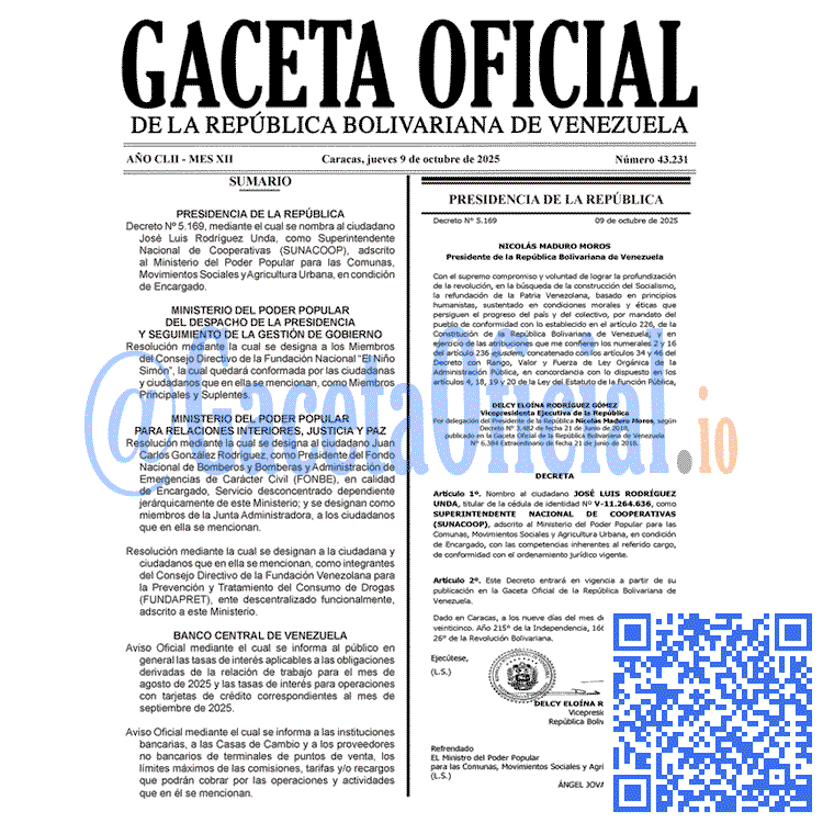 Gaceta Oficial, Gaceta 43231, Gaceta 43231 HD, Gaceta #43231, Gaceta Oficial Venezuela #43231