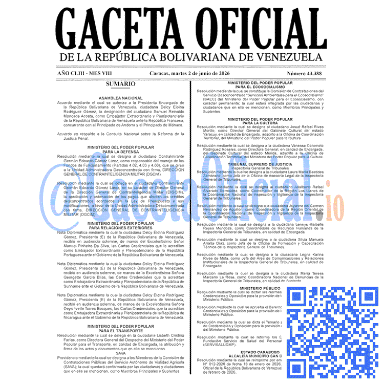 Gaceta Oficial, Gaceta 43388, Gaceta 43388 HD, Gaceta #43388, Gaceta Oficial Venezuela #43388