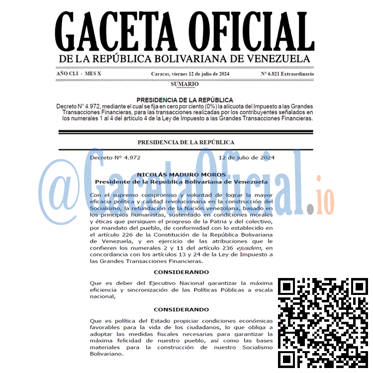 Gaceta Oficial, Gaceta 6821, Gaceta 6821 HD, Gaceta #6821, Gaceta Oficial Venezuela #6821