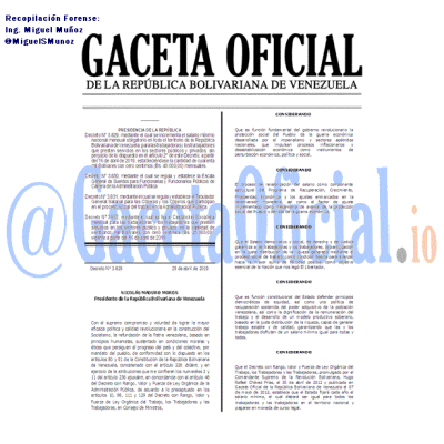 Gaceta Oficial 6452 2019-04-25