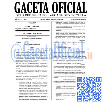 Gaceta Oficial 6995 2026-03-10
