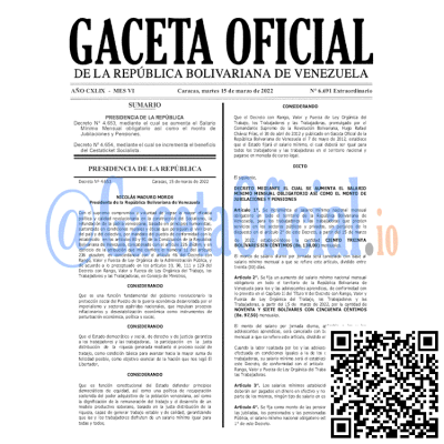 Gaceta Oficial 6691 2022-03-15