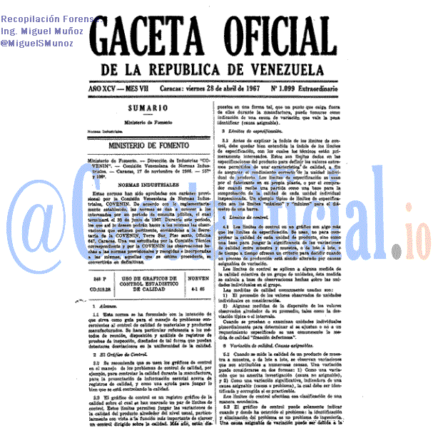 Gaceta Oficial 1099 1967-04-28 Gaceta Oficial 1099 del 28 Abril 1967