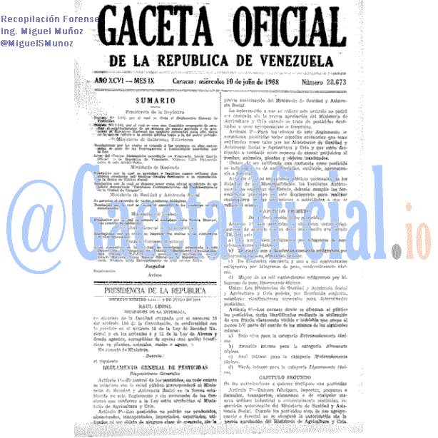Gaceta Oficial 28673 del 10 Julio 1968