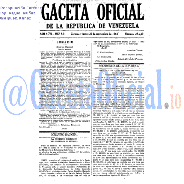 Gaceta Oficial 28739 del 26 Septiembre 1968