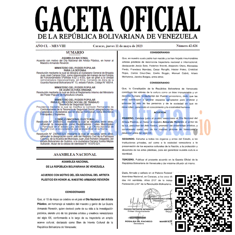 Gaceta Oficial, Gaceta 42626, Gaceta 42626 HD, Gaceta #42626, Gaceta Oficial Venezuela #42626