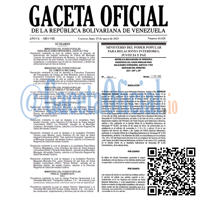 Gaceta Oficial, Gaceta 42628, Gaceta 42628 HD, Gaceta #42628, Gaceta Oficial Venezuela #42628