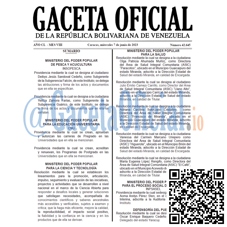 Gaceta Oficial, Gaceta 42645, Gaceta 42645 HD, Gaceta #42645, Gaceta Oficial Venezuela #42645