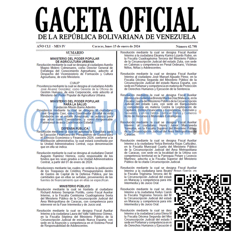 Gaceta Oficial, Gaceta 42798, Gaceta 42798 HD, Gaceta #42798, Gaceta Oficial Venezuela #42798