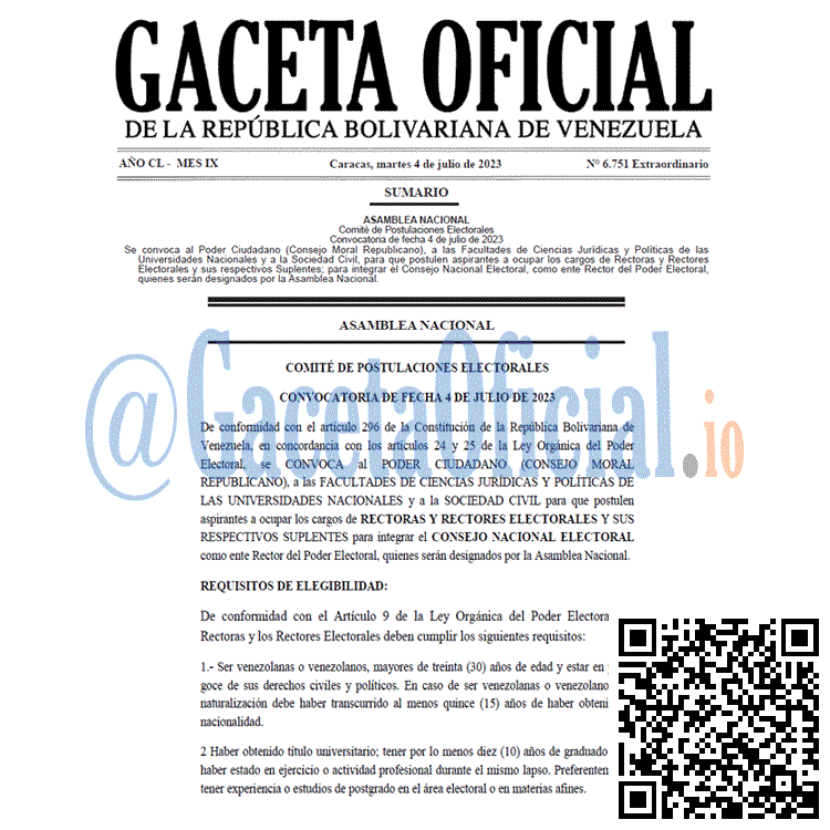 Gaceta Oficial, Gaceta 6751, Gaceta 6751 HD, Gaceta #6751, Gaceta Oficial Venezuela #6751